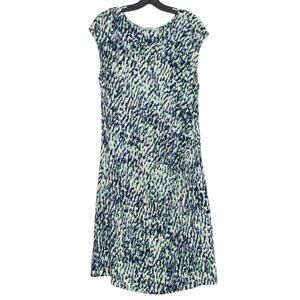 ZOZO Womens Dress Twist Side Cap Sleeve Career Office Green Blue Size XL EI